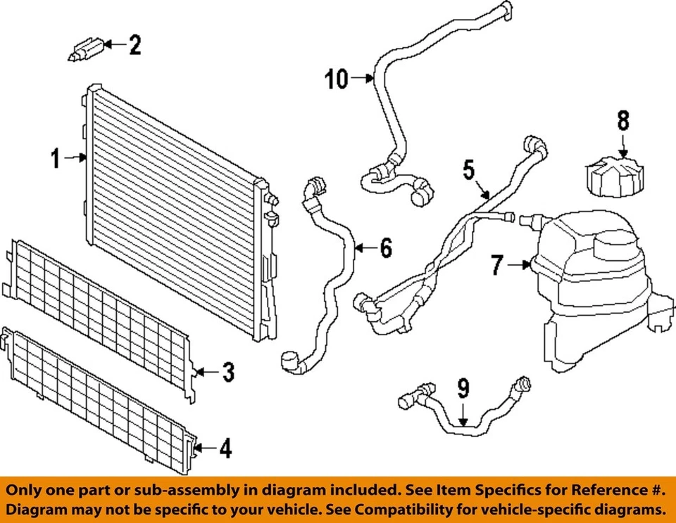 Intercooler de refrigeración BMW OEM 19-25 230i xDrive 17118666811 Foto 1 de 1