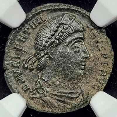 AD 354-375 Western Roman Empire Valentinian I AE3 Nummus | NGC Ch XF 5/5, 3/5 - Image 1 of 3