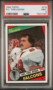TOPPS #219 R.C. 1984 THIELEMANN PSA 9 COMO NUEVO ATLANTA FALCONS - Imagen 1 de 2