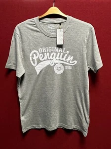 Original Penguin Grey Short Sleeve T-Shirt Large TD132 DD 08 - Picture 1 of 5