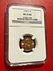 1969 S ONE CENT NGC MS 65 RD