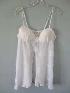 Lencería Babydoll Seductive Wear para mujer talla M blanca floral bordada - Imagen 1 de 12