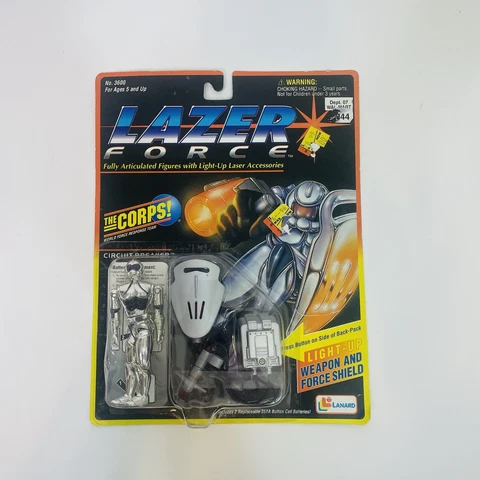 Lazer Force The Corps Circuit Breaker Lanard 1994 3.75" Figure Vintage Sealed Cover