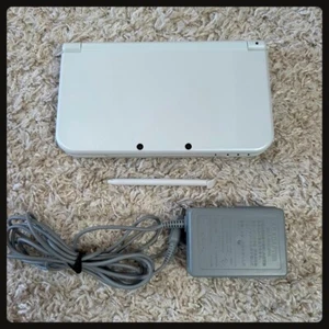 Nintendo 3ds LL IPS w/ Charger Pearl White Good HP - Picture 1 of 12