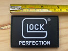 Glock Perfection Logo PVC Black Patch hook and loop New free ship 3x2” Shot Show