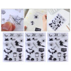  3 Pcs Halloween Transparent Card Making Silicone Stamp Seal