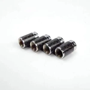 TRUE CARBON FIBER VALVE STEM CAPS WHEEL TIRE FOR CADILLAC VC08 - Picture 1 of 6