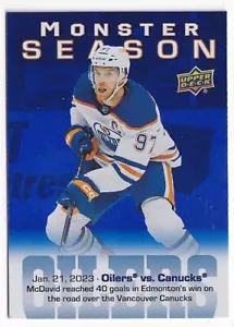 2023-24 Oberdeck Monster Saison Connor McDavid - Sie wählen - - Bild 1 von 2