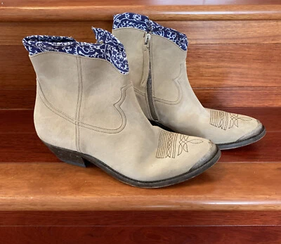 Nuevas botas vaqueras/occidentales Golden Goose para mujer con ribete de bandana azul *talla 38* Foto 1 de 4