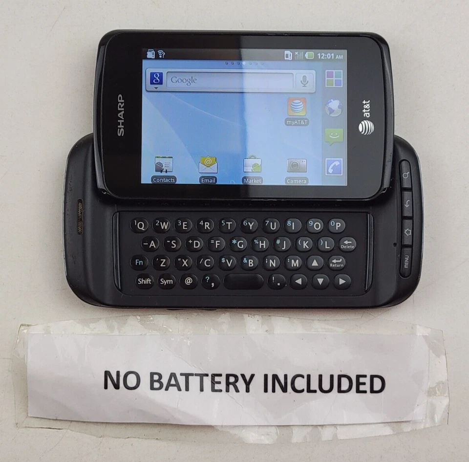 Sharp FX Plus (ADS1) 120MB - Black (AT&T) QWERTY Slider - *PLEASE READ* - J7632 - Image 1 of 4