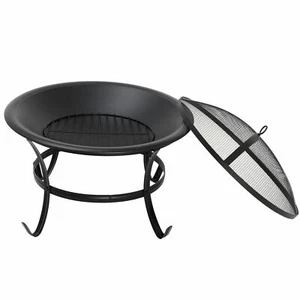 22" Metal Fire Pit Firepit Bowl Fireplace Camping Home for Garden Backyard - Picture 1 of 12