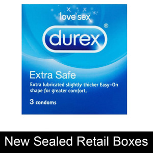 Durex Extra Safe Condoms Slightly Thicker and Extra Lubricated - Box of 3