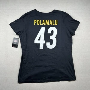 Nike NFL Team Apparel Shirt Womens 2xl Troy Polamalu Jersey Steelers 43 Player - Picture 1 of 11