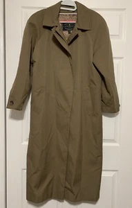 Express Men's Classic Wool Blend Long Trench Coat Brown Tan Size Small - Picture 1 of 8