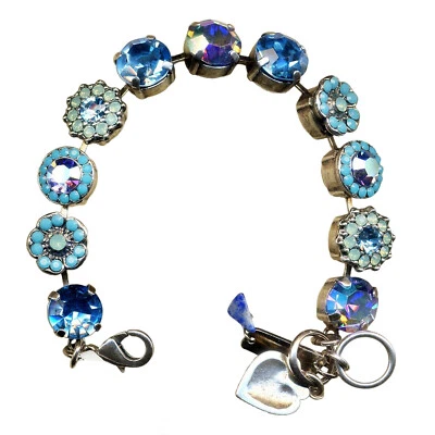 Bracelet By Mariana Woman Gorgeous Turquoise and Pacific Opal Swarovski Crystals - Image 1 of 4
