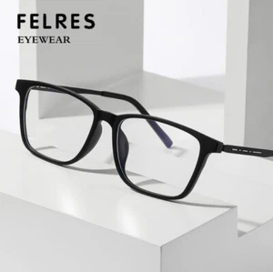 Men Women Anti-Blue Light TR90 Optical Glasses Clear Lens Square Glasses Frames - Picture 1 of 22