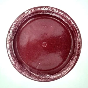 Ceramic Clay Deep Red Mottled Drip Glazed Flower Pot Saucer - Picture 1 of 12