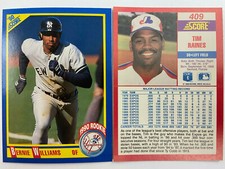 1990 SCORE BASE #451-650 BASEBALL CARDS YOU PICK COMPLETE YOUR SET SINGLE ROOKIE
