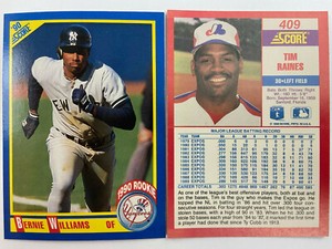 1990 SCORE BASE #451-650 BASEBALL CARDS YOU PICK COMPLETE YOUR SET SINGLE ROOKIE