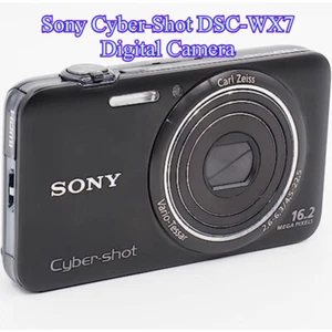 Sony Cyber-Shot DSC-WX7 Digital Camera 16.2MP 20x Digital Zoom AE/FE Lock Black - Picture 1 of 8