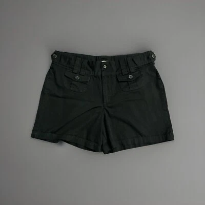Pantalones Cortos Riders’ Informales Para Mujer Negros Carga 18 M Cintura Alta Algodón Bolsillos Foto 1 de 4