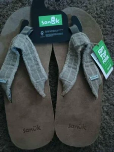 NEU HERREN SANUK BRAUN FRAID FLIP FLOP SANDALEN WEICHER SCHAUMSTOFF TOP GRÖSSE 12 - Bild 1 von 1