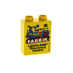 1x Lego Duplo Motiv Stein 1x2x2 gelb bedruckt Legoland FABRIK 2016 4066pb702 - Bild 1 von 1