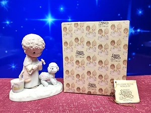 Precious Moments E-7161 "His Shepp Am I“ Porcelain Nativity Figurine Vintage - Picture 1 of 9