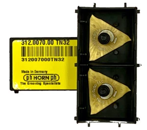 2 piezas HORN 312.0070.00 TN32 placa de corte reversible HORN System 312 ranura de anillo de mar - Imagen 1 de 1