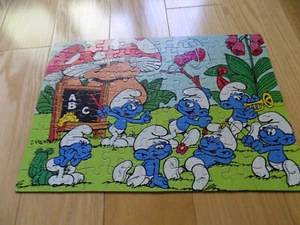Vintage Smurfs Puzzle 1980's, 100 Pieces, Milton Bradley, Smurf's - Picture 1 of 7