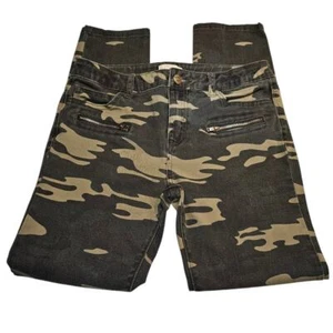 Forever 21 Jeans Stretch Skinny Camo Vintage Retro Size 13/14 adjustable waist - Picture 1 of 7