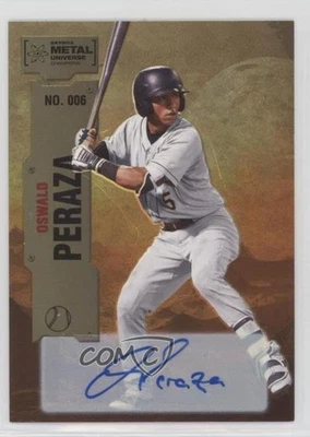 2022 Skybox Metal Universe Champions Gold Auto /25 Oswald Peraza #006 Auto - Image 1 of 2