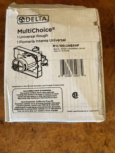Delta R10000-UNBX Universal Mixing Rough-In Valve with 1/2" NPT Male thread 1/2” - Picture 1 of 6