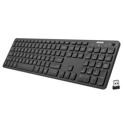 2.4G Wireless Keyboard Ultra Slim Full Size Keyboard with Numeric Keypad and ... - Image 1 of 4