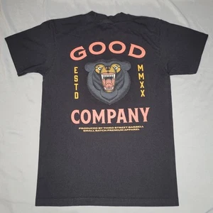 Good Company Shirt Mens Medium Black Bear Graphic Tee Streetwear 100% Cotton - Picture 1 of 11