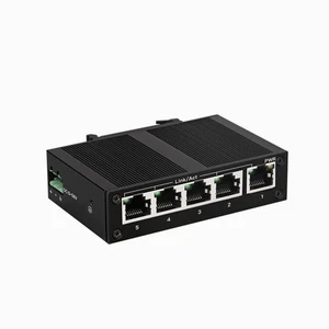 Industrial 100 Mbps 5 Port PoE Switch Uplinks Unmanaged Din Rail POE Switch - Picture 1 of 4