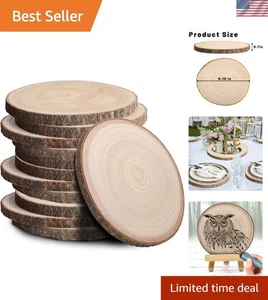 Rustic Wood Slices for Centerpieces - 12pcs 9-10 - Picture 1 of 9