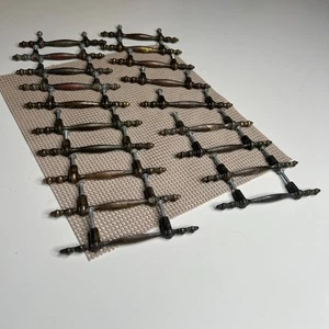 Lot of 19 Vintage Brass Drawer Pulls Handles Ornate Patina Style “Pat. Pend” - Picture 1 of 11