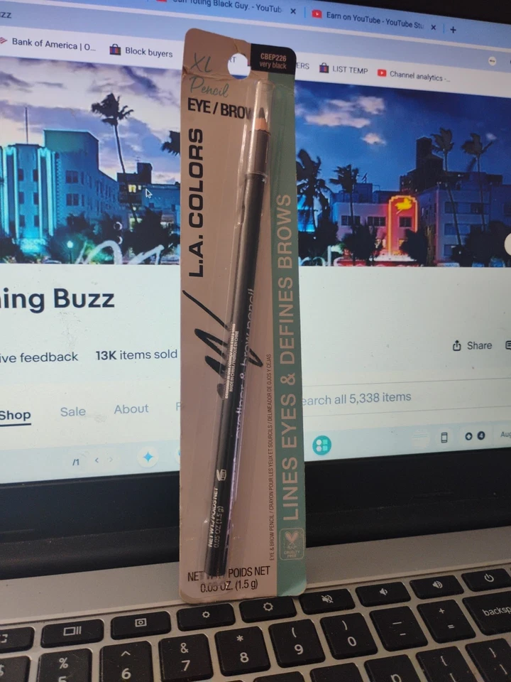 L.a. Colors Eyeliner SND Brow Pencil 2 Very Black Bep226 1 Black/brown