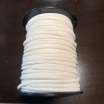 Lot of 2 spools 1/4 " X 250' ea  White Braided Cotton Clothesline / Rope 500' - Image 1 of 2