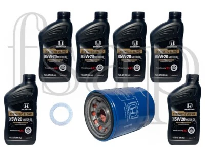 Genuine Honda Synthetic Blend oil change kit for 2013 Honda Pilot 3.5L V6 5w20 - Image 1 of 4
