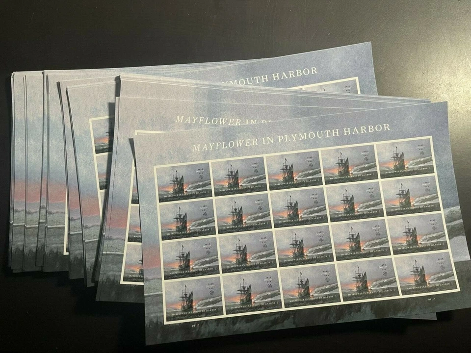 FOREVER SCOTT#5524,78C STAMP MAYFLOWER PLYMOUTH  SHEET OF 20  TOTAL 5 SHEETS - Image 1 of 1