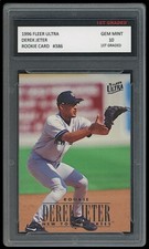 DEREK JETER FLEER ULTRA BASEBALL 1ST GRADED 10 ROOKIE CARD NY NEW YORK YANKEES