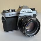 Pentax K1000 35Mm Slr Camera Kit W/Scm Pentax 1:2 55Mm Lens Tested&Working
