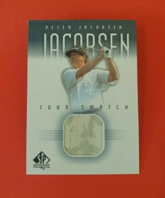  Golf PETER JACOBSEN 2001 SP Authentic Upper Deck Tour Swatch Shirt Card - Image 1 of 2