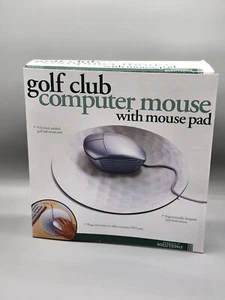 Vintage Golf Club Computer Mouse w/Mouse Pad Mouse Looks Like A Driver NEW 2001 - Picture 1 of 8