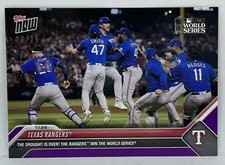 2023 Topps Now #1078 Texas Rangers Win World Series PURPLE Parallel 09/25