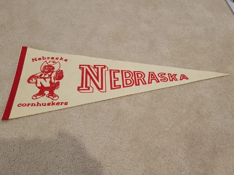 Vintage Nebraska Cornhuskers 12x30 pennant Cover