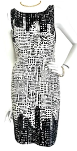 Anthropologie We Heart Vera Dress Sky Line Sheath Sleeveless Black Size 4 Small - Picture 1 of 11