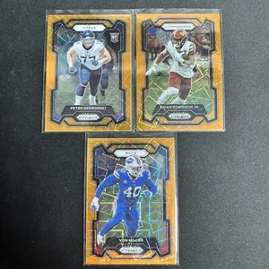 2023 Panini Prizm Football Orange Lazer Rookies & Vet Pick A Card - Picture 1 of 59